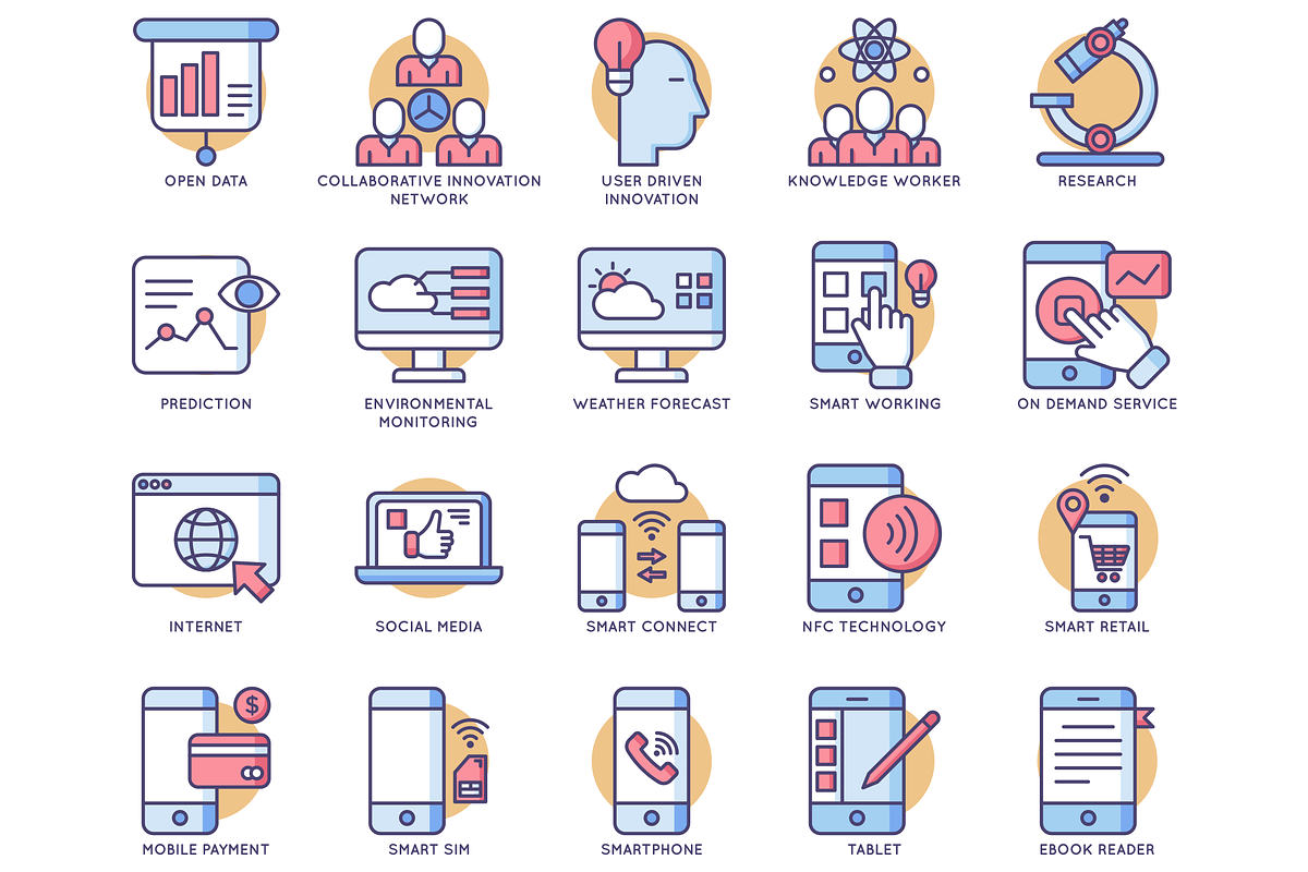 88 Smart Technology Rounded Icons, an Icon by Flat Icons (Photo 4 of 6)