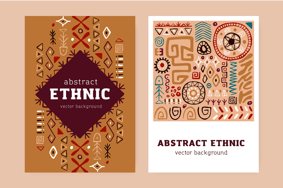 Ethnic African tribal card designs, a Decorative Illustration by Good Studio (Photo 3 of 5)