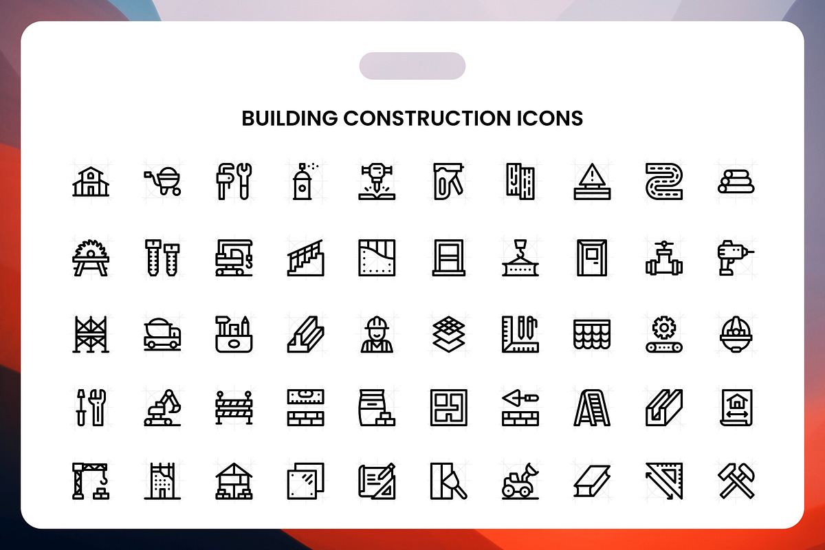Building Construction Icons, an Icon by Wencory