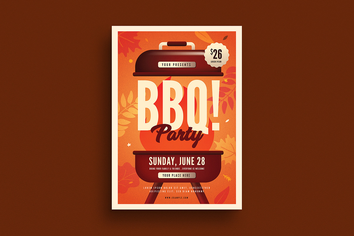 Autumn BBQ Party Flyer, a Flyer Template by Guuver (Photo 1 of 3)