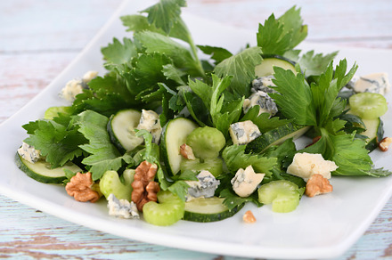 Celery with cucumber and cheese, a Food & Drink Photo by Apolonia