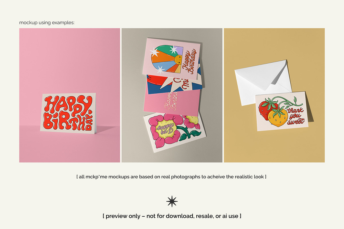 DIN A greeting card mockup set, an Advertising Mockup by MCKP*ME (Photo 3 of 7)