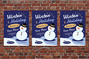 Blue Flat Winter Holiday Flyer Set, a Flyer Template by Aiyari Graphic (Thumbnail 3 of 3)