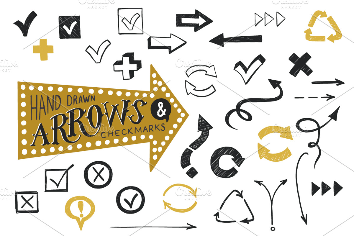 Arrows and checkmarks, a Work Illustration by Sketchetarian (Photo 1 of 4)