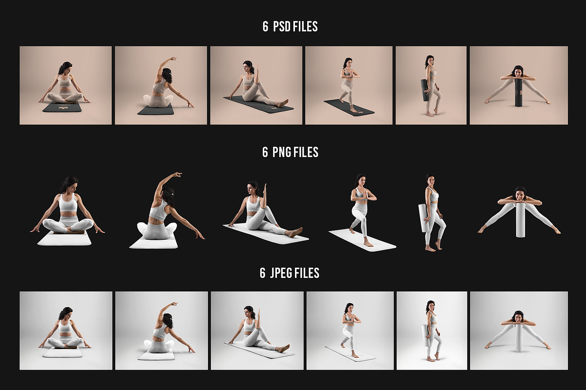 6 Mockups Leggings, Top and Mat, an Apparel Mockup by Grow Design Craft Studio (Photo 7 of 7)