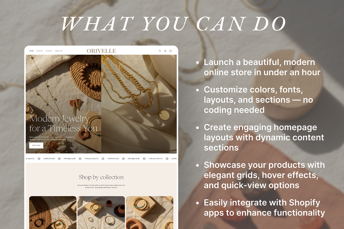 Orivelle Boho Jewelry Shopify Theme, a Shopify Template by AtelierDuVow (Photo 10 of 10)