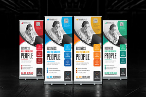 Corporate Roll Up Banner, a Poster Template by GraphicsBurg