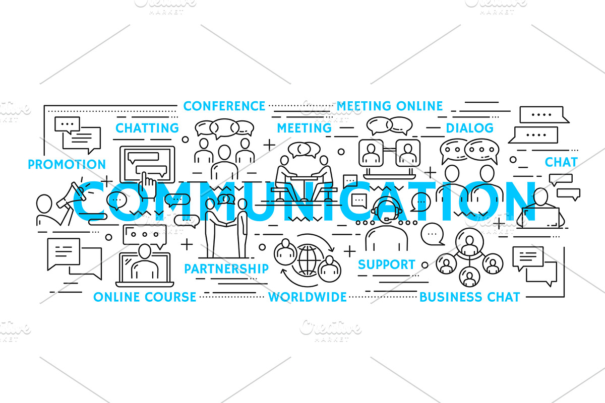 Business team, communication, an Illustration by Vector Tradition
