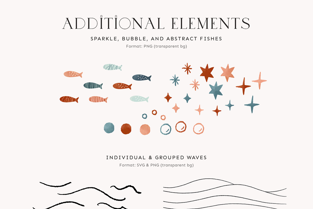 Ocean Animals: colored & outline, a Pattern Graphic by imajineko (Photo 11 of 12)