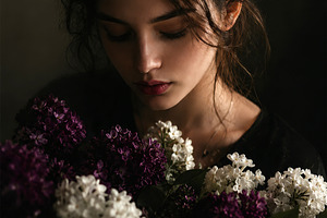 Moody Portrait of Young Woman, a Person Photo by Hamza067