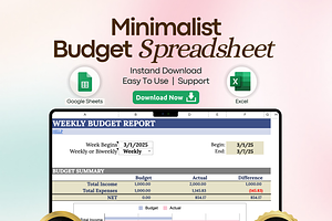 Budget Spreadsheet – Google Sheets, a Templates & Theme by vitalinagerman
