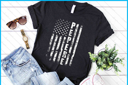 Pepere America Flag Family Christmas, a Graphic by Creativeusart