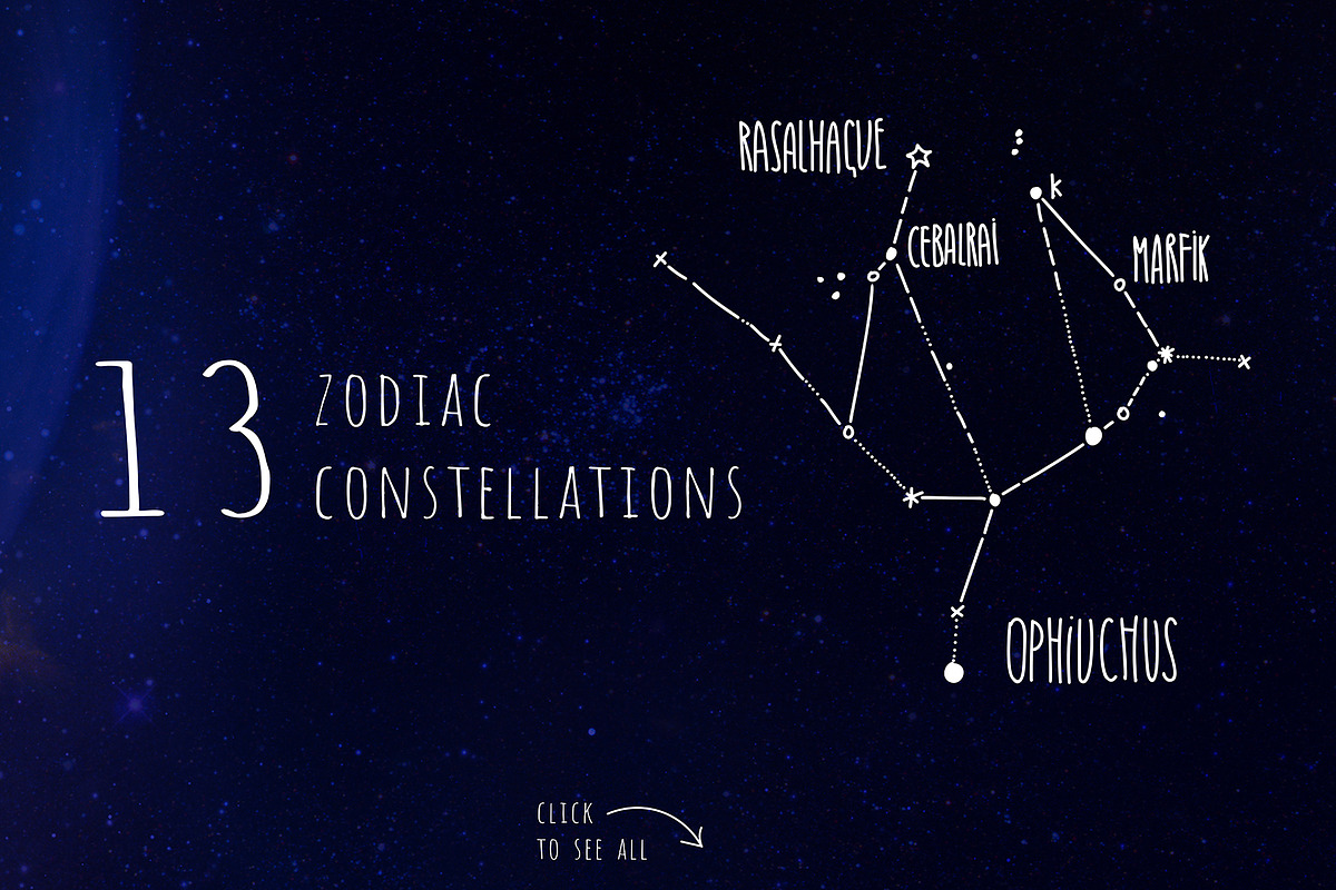 Constellations. Hand draw elements, an Animal Illustration by ❤️ KiraSolly (Photo 6 of 13)