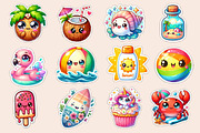 Kawaii Beach Clipart, an Illustration by Dream Creation (Thumbnail 3 of 5)