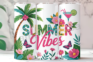 Beach Vibes Summer Mood Tumbler, an Arts & Entertainment Photo by LamanAzalea