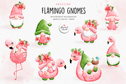 Gnome flamingo clipart, summer gnome, an Animal Illustration by Chonnieartwork (Thumbnail 4 of 5)