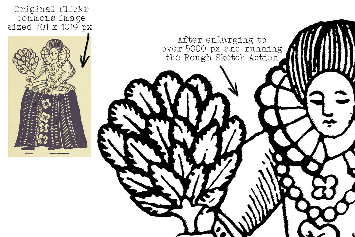 Rough Sketch Photoshop Action, an Action Add-On by Heather Green Designs (Photo 2 of 10)