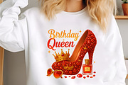 Birthday Png Glitter Birthday Queen, a Graphic by designcity5 (Thumbnail 2 of 4)