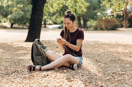 Girl in autumn park stock photo containing beautiful and girl