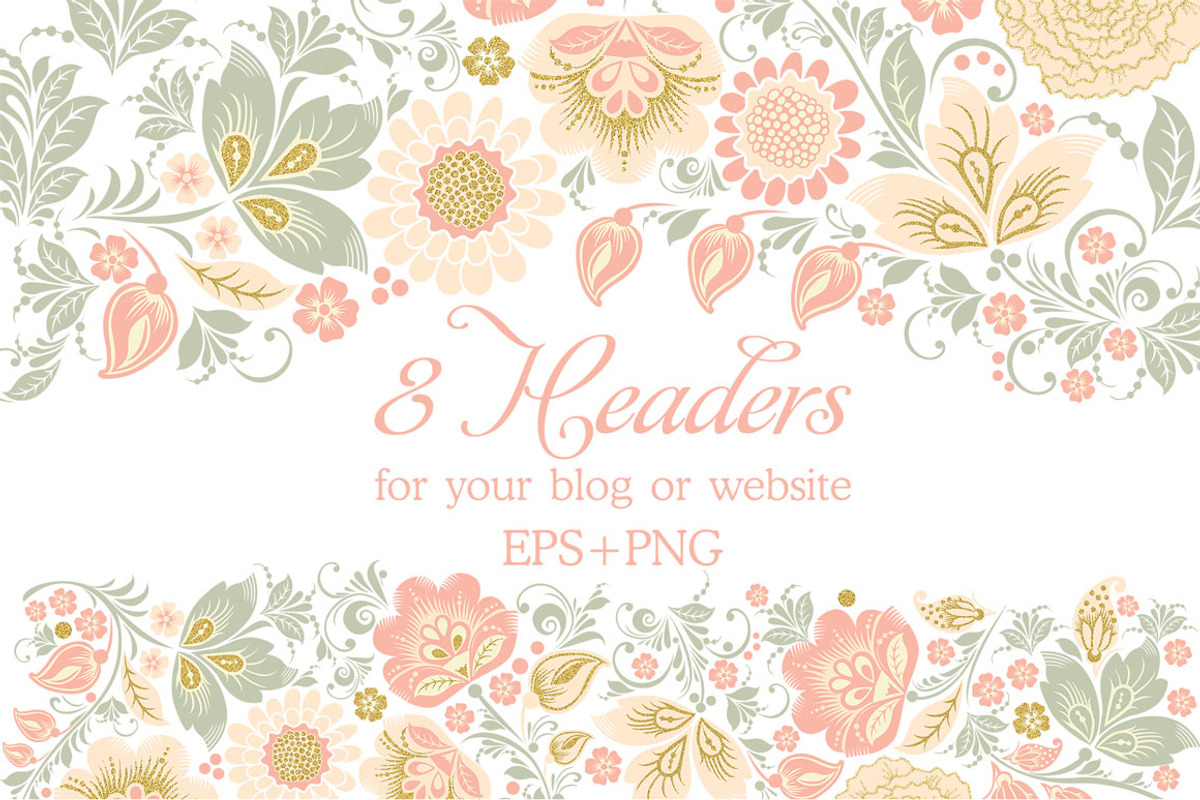 Glitter wedding flowers and leaves, an Illustration by antuanetto (Photo 6 of 14)