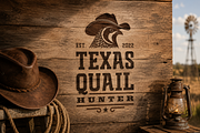 Bobwhite Quail Cowboy Hat Hunt Logo, a Branding & Logo Template by Enola99d (Thumbnail 1 of 2)