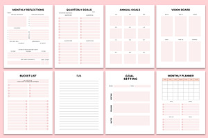 Editable Daily Goal Planner Canva