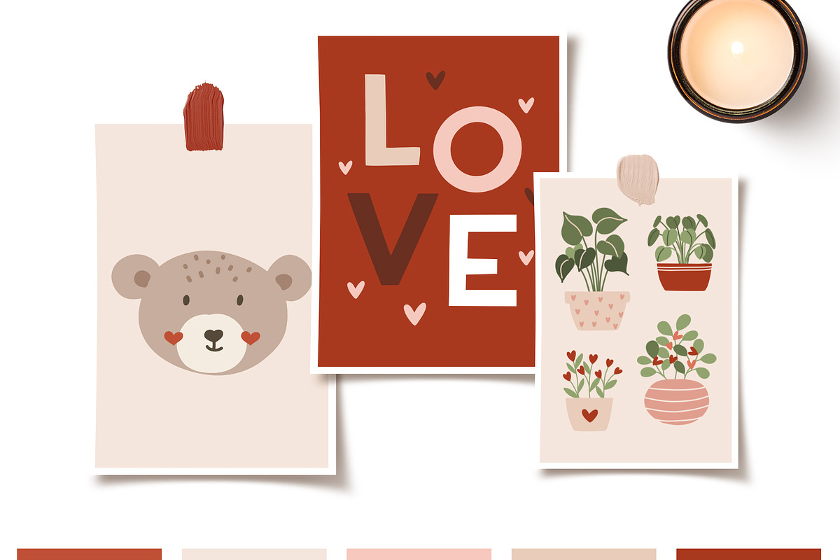 Valentines Day clipart & pattern, an Object Graphic by Cozy pattern shop (Photo 2 of 7)
