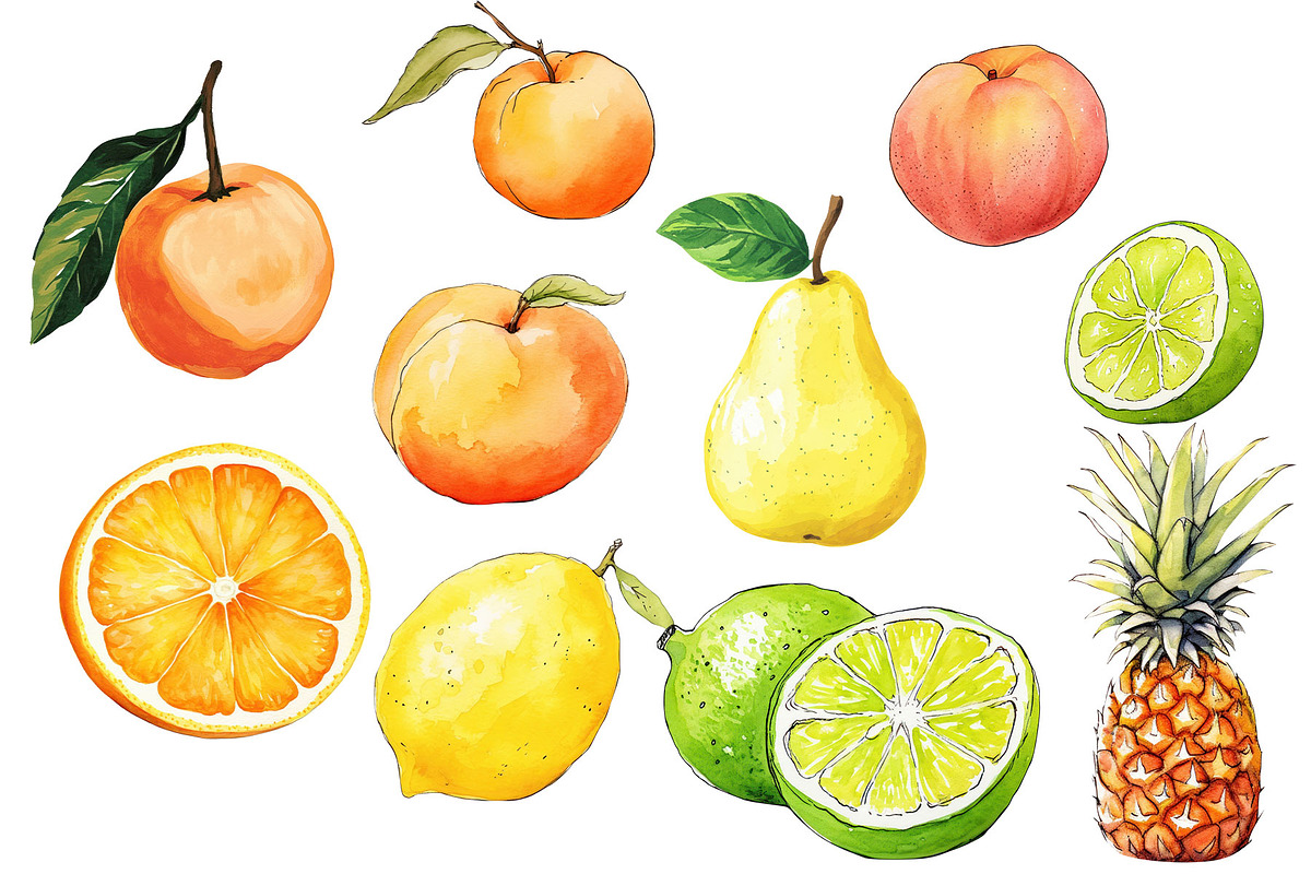 UHD Fruit Illustrations, an Object Graphic by crafty (Photo 4 of 4)