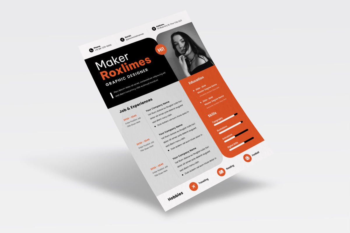 Creative Resume CV, a Resume Template by dokudokunomi (Photo 3 of 4)