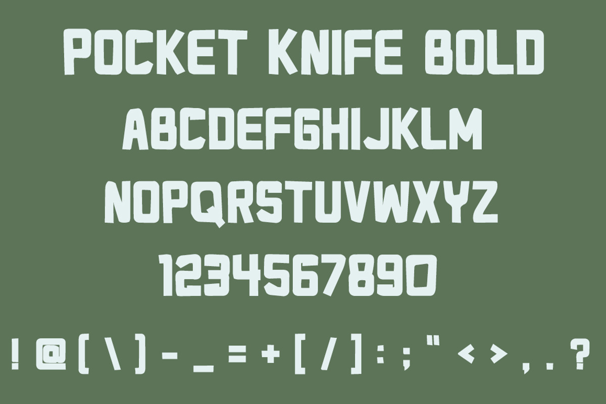 Pocket Knife - Font in Four Styles preview 3