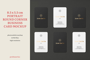 8.5x5.5 Business Card Mockup