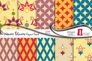 Warm Blooms Digital Papers, a Pattern Graphic by InkBite Designs (Thumbnail 1 of 3)