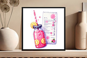 Watercolor Ephemera Summer Clipart, an Illustration by DreamCafeArt (Thumbnail 7 of 8)
