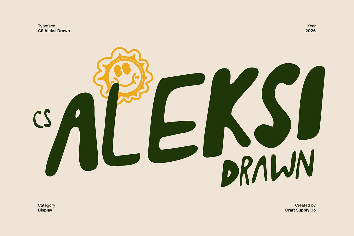 CS Aleksi Drawn, a Sans Serif Font by Craft Supply Co. (Photo 1 of 8)