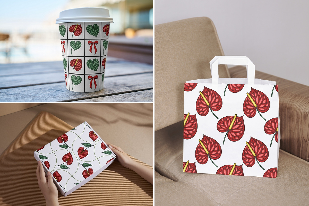Exotic Anthurium Bloom Patterns, a Pattern Graphic by Elatedowl (Photo 12 of 13)