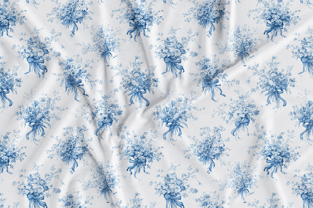 Toile Floral Seamless Patterns, a Pattern Graphic by Olya Creative (Photo 21 of 22)