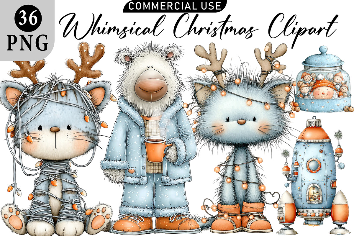 Whimsical Christmas Clipart, an Illustration by Daily.Designs (Photo 1 of 4)