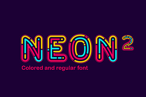 Neon Line 2 font, a Font by kaer_shop