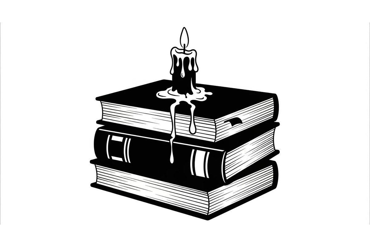 Vintage Book Stack Candle Bundle, an Illustration by jahid234 (Photo 9 of 31)