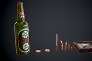 Beer, Cigarattes and Ashtray - PBR, a Food & Drink 3D Model by TFE Game Art (Thumbnail 10 of 10)