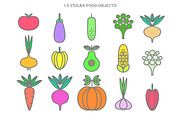Vegan Food | Patterns and more, a Food Illustration by Retro Graphic Box (Thumbnail 1 of 9)