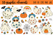 cute ghost collection, a Seasonal Illustration by NataKa (Thumbnail 2 of 9)