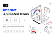 Animated Internet Icons, a Duotone Icon by Vectors Market (Thumbnail 1 of 7)