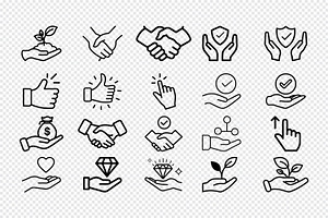 Icon of hand gesture and business, an Icon by Toufiqul