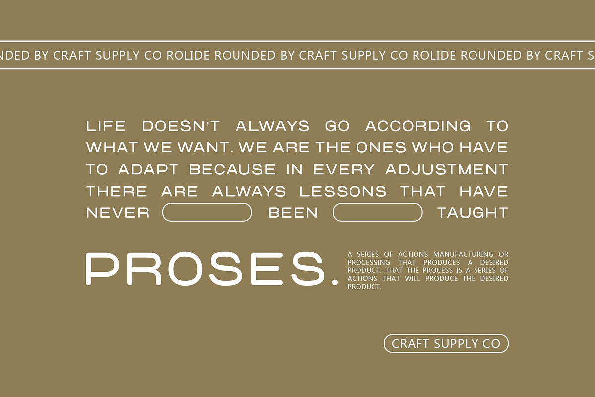Rolide Rounded, a Sans Serif Font by Craft Supply Co. (Photo 2 of 8)