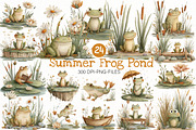 Summer Frog Pond Clipart, an Illustration by Designworld (Thumbnail 1 of 8)