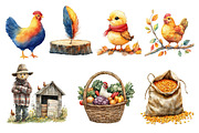 Autumn Chicken Coop Clipart, an Illustration by Dream Creation (Thumbnail 6 of 6)