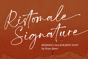 Ristomale Signature, a Font by Haps Space