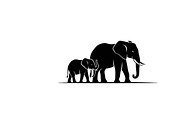 elephant family silhouette design, an Illustration by Amazin_art (Thumbnail 40 of 51)