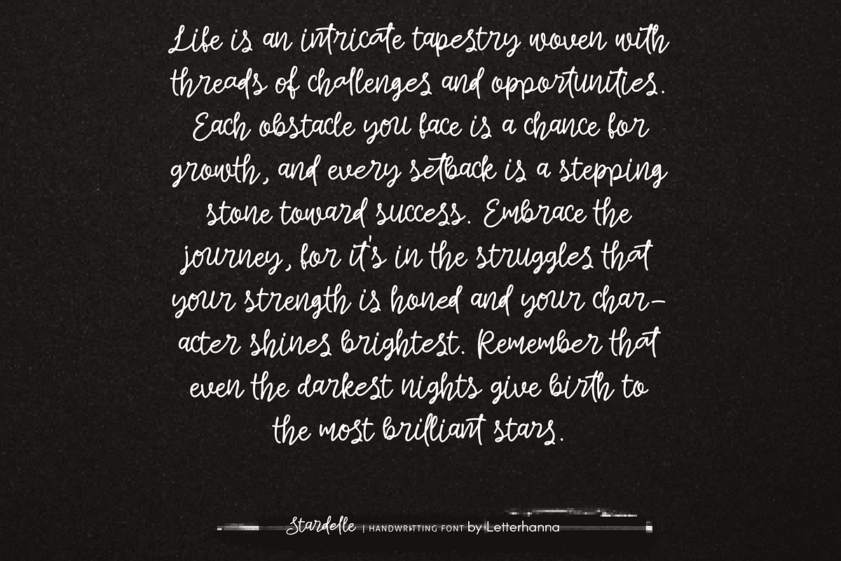 Stardelle Font, a Handwritten Font by Letterhanna Studio (Photo 7 of 11)